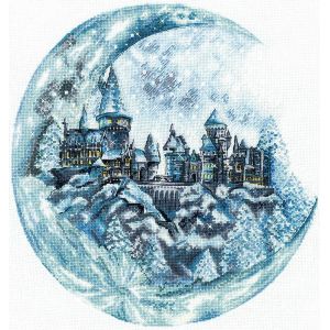 Kit Point De Croix Compt&eacute; Andriana "Ch&acirc;teau De La Lune" 24.5x26 Cm - Neuf
