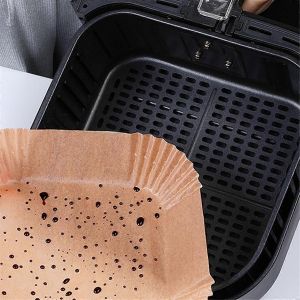 Lot De 100 Feuilles De Papier Sulfurise Carrees Pour Friteuse A Air De 4,5 A 6 L - Neuf