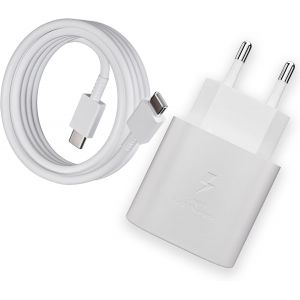 JGD-Chargeur USB C 25 Watts pour Samsung, Chargeur Super Fast avec C&acirc;ble de Charge de 2M Compatible avec Samsung Galaxy S25/S24/S23/S22/S21 Ultra/S20FE Z Flip 6/Z Fold 6 5G/A55/A54/A53/A34/A33/Note20 - Neuf