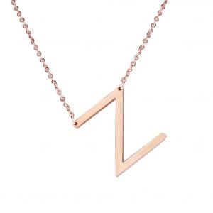 Colliers En Acier Inoxydable &Agrave; La Mode Avec Pendentif En Forme D'alphabet Z - Neuf