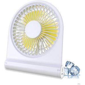 KALANKA-Ventilateur de Bureau Silencieux,Ventilateur de Table Portable Rotation à 180°,3 Vitesses,2000mAh Batterie, Mini Ventilateur USB Détachable Pour Maison, Bureau, Chambre, Extérieur - Neuf