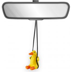 KAL-Décoration À Suspendre En Forme De Canard Jaune 100 % Faite À La Main U2013 Jolie Figurine De Canard En Bois Peint À La Main Pour Miroir De Voiture U2013 Accessoires De Décoration Cadeaux (Cana - Neuf