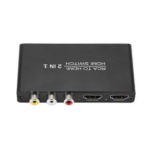 Convertisseur Rca Vers Hd 3 En 1 Sortie 1 Port Rca Et 2 Ports Hd S&eacute;lecteur De S&eacute;lecteur Pour Tv //Ps3 Console Pc - Neuf