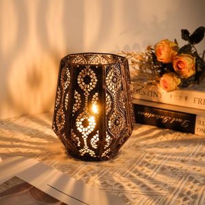 Lanterne Marocaine, Lanterne Ramadan, Lanterne Orientale, Photophore Bougie En Fer, Porte Bougie Pour Bougie Pilier Et Bougie Chauffe-Plat, Lanternes À Bougie Décoratives Pour Eid Mubarak - Neuf