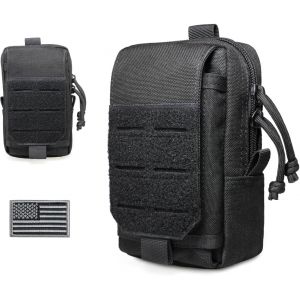 Jgd-Edc Pochette Tactique &iquest; Sacoche Utilitaire Avec Syst&egrave;me D&iquest;Attache Militaire Molle, Rangement De Gadgets, &Eacute;tui Smartphone, Sac Ceinture Ou Besace &Agrave; Outils - Neuf