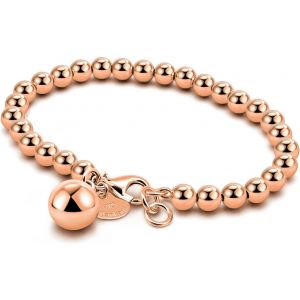 Eryi-Bracelet De Perles Pour Femme En Argent 925 Large De 4mm 6mm Sans Et Avec Pendentif Coeur, Long 13-21cm Doré Or Rose Cadeau Fête Maman Homme - Neuf