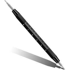 Kal-Outil De Barre &Agrave; Ressort Pour Montre - Barre &Agrave; Ressort En M&eacute;tal - En Aluminium - Avec Graduation - Pour Raccourcir Le Bracelet De Montre - Pour R&eacute;gler, Enlever Et Remplacer Les Bracelets De - Neuf