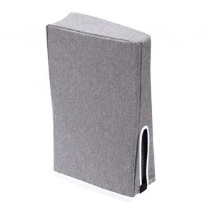 Housse De Protection Verticale Anti-Poussiere Pour Console De Jeu Ps5, Tissu Oxford, Gris - Neuf