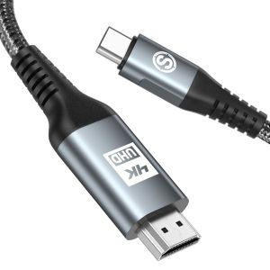 SUNY-Câble Usb C Vers Hdmi 4K 1M,Cable Usb Type-C Vers Hdmi Thunderbolt 3/4 Compatible Avec Iphone 16 15 Pro Max Galaxy S25 S24 S23 S22 S21 Macbook Pro/Air Ipad Pro/Air Huawei,Imac,Dell Xps,Surfac - Neuf