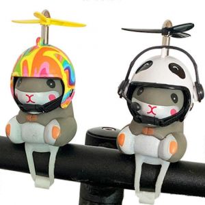 Lot De 2 Sonnettes De Velo Lumineuses, Motif Canard En Caoutchouc, Theme Hamster, Pour Casque, Moto, Tableau De Bord - Neuf