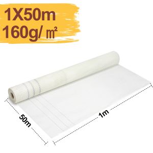 200m&sup2; Armature fibre de verre treillis, r&eacute;sistant en fibre de verre, toile de renfort 4x4mm 160g/&iquest; Blanc - Neuf