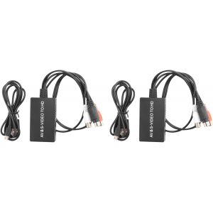 2X Convertisseur S-Vidéo vers S-Vidéo et 3RCA CVBS Composite vers Audio Vidéo Convertisseur Support 1080P 720P.[W558] - Neuf