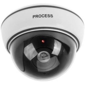 CHECARZHN--NO1-Fake Dummy Dome Cctv Security Camera Flashing Led Indoor Outdoor New White - Neuf