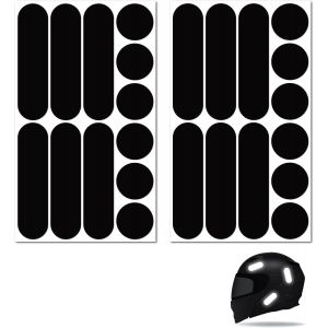 Kalanka-24 Adhésives Réfléchissantes Autocollants Rétro Réfléchissants, Stickers Réfléchissant Convient Pour Vélo Moto Casques Trottinettes Accessoires, Haute Visibilité Nocturne Adhésifs De Sécurité - Neuf