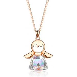Kal-Collier Femme Ange Bijoux Élégant Pendentif Cristal Mode Pour Toutes Occasions - Neuf