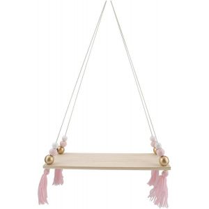 Etagere Murale Chambre Nordique Etagere Flottantes En Bois Suspendues Etagere Murale Enfant Rangement Murale Pivotante Pour Salon Chambre Disponible En 2 Couleurs(Or Rose) - Neuf