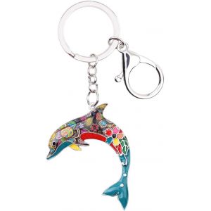 Kal-Porte-Clé Requin En Alliage De Zinc Émaillé Porte-Clé Meduse Pieuvre Baleine Cadeaux Pour Femme Filles Porte-Clé Voiture Animaux Marins Bijoux - Neuf