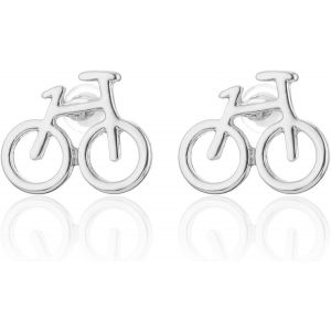 Kal-Boucle D'oreille Bouton Pour Femme, Boucle D'oreille De Bicyclette Boucle D'oreille Fille Stud Argent Or Rose Petite Boucle D'oreille En Acier Inoxydable - Neuf