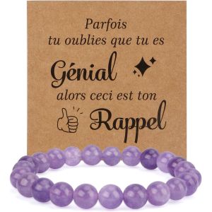 Ideal Gift Idea For Women, Useful Natural Stone, 8 Mm Bracelets, Christmas Gift, Women's Birthday Gift, Valentine's Day Gift For Granny, Mum, Sister, Friend - Neuf