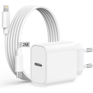Chargeur Rapide Iphone Usb C 20w Avec 2m Câble[Certifié Apple Mfi],Chargeur Usb C Prise ¿Adaptateur Pour Iphone 14/14 Pro/14 Pro Max/13/13 Mini/13 Pro/13 Pro Max/12/11/Se/Xs - Neuf