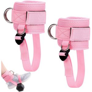 2 Pi&egrave;ces Sangle Cheville Musculation,Sangle Cheville Musculation,Sangle De Cheville Musculation Avec Double Anneau D - Neuf