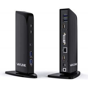 acdsgd-Station d'accueil universelle USB-C 13 en 1 pour ordinateur portable 3 moniteurs avec PD USB-C, 4K HDMI, 2K HDMI, DVI, 4 x USB 3.0, 2 x USB C, LAN, audio/microphone pour Windows/Mac OS - Neuf