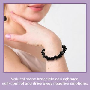 2 Pcs Bracelets En Pierres Naturelles - Pierre Arc-En-Ciel & Obsidienne -Bracelet Pierre Naturelle Lithotherapie -Bijoux Énergétiques Pour Femme - 7 Chakras - Cadeau Spiritualité - Style Bohème - Neuf