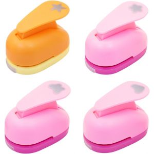 Chenquansarl-Pi&egrave;ces Perforatrice Motif, Perforeuses &Agrave; Papier, Coeurs + Papillons + &Eacute;toiles + Fleurs De Cerisier Perforatrices &Agrave; Papier Pour Bricolage, Scrapbooking, Cartes De V?Ux (Couleur Al&eacute;atoire) - Neuf