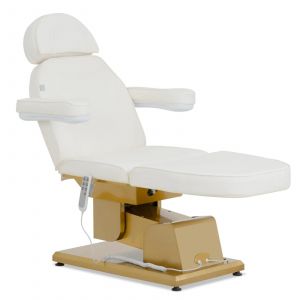 Table De Massage &Eacute;lectrique Professionnel 200 Kg Chauffante 3 Moteurs Dor&eacute; Blanc Helloshop26 14_0010000 - Neuf