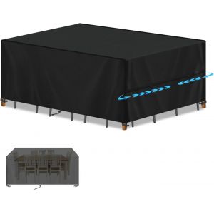 Housse De Salon De Jardin Exterieur Housse De Protection Table De Jardin Housse Canap&eacute; Ext&eacute;rieur Imperm&eacute;able Bache Table R&eacute;sistance Au Vent Anti-Uv 420d Oxford Tissu 210x110x75cm - Neuf