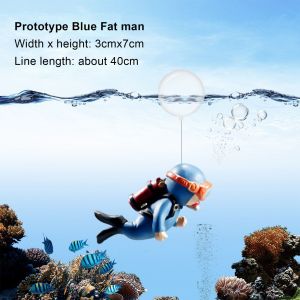 HJLIAN (Acheter en paquets de 4) (Camera Fatty Orange/avec flotteur + ligne) Decoration d'aquarium flottante pour aquarium Blue Fatty Diver Fish Tank - Neuf