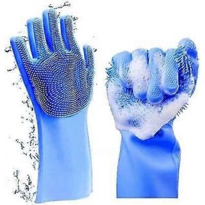 Gants En Silicone,Autolaveuse Réutilisable,Outil De Nettoyage Résistant À La Chaleur,Idéal Pour La Maison,Le Lave-Vaisselle,Le Lavage De Voiture,Les Soins Des Poils D'animaux A - Neuf