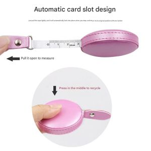 M&egrave;tre Ruban Pour Le Corps-En Cuir-Petit M&egrave;tre Ruban &Agrave; Coudre Pour Couturiers Et Designers-1,5 M De Large-Rose - Neuf