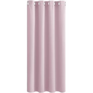 Tianyi-Rideau Occultant - Rideaux À Oeillets De Fenêtre Occultants Uni Décoration De Maison, Isolation Thermique Et Phonique, Largeur 132 X Hauteur 137cm, 1 Pc, Rose Clair - Neuf
