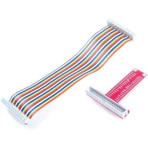 Accessoire Raspberry Pi - Ordinateur &agrave; carte unique - T-GPIO Expansion Board + C&acirc;ble 40P pour Raspberry Pi 3/2/B+/A+ - Neuf