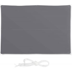 Ulteronixshop-Voile d&iquest;ombrage Rectangle 3x4 m diffuseur Ombre Protection Soleil Balcon Jardin UV terrasse imperm&eacute;able, Gris, 3 x 4 m - Neuf