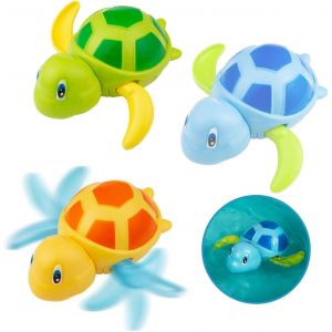 Eryi-Tortue Bain Bebe, 3 Pièces Jouet De Bain Tortue Baignoire Piscine Jouet Cadeau Pour Bébés, Tout-Petits Garçons Filles - Neuf