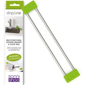 Drip.Line - Egouttoir Vaisselle Multifonctionnel Et Extensible De La Inox | Egoutoire/Égouttoir | Pratique, Résistant À La Chaleur, Peu Encombrant | Parfait Pour La Cuisine Et Le Camping - Neuf