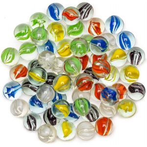 100 pièces traditionnelles assorties colorées classiques rétro billes de verre billes oeil de chat jouets de jeu classiques - Neuf