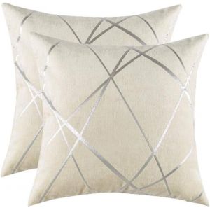 Cauc-Ivoire Luxe Velours Coussin Couvre Cas, Housse De Coussin De Confortable D'accent, Le Meilleur Carr&eacute; D&eacute;coratif Couvre D'oreiller Sofa De Divan De Lit De Canap&eacute; 18x18 Pouces 45x45cm Ensemble De D - Neuf