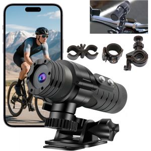 Mevronisshop-Camera Sport Action Cam Mini Cam&eacute;ra Pour Casque, Moto Dash Enregistreur Outdoor &Eacute;tanche Action Cam&eacute;ra Hd 1080p Cam&eacute;ra De Sport Pour Cyclisme Daily Vlog, V&eacute;lo Enregistreur 120&deg; - Neuf