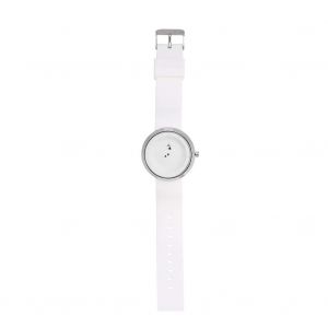 Montre Électronique Analogique Mâle Femelle À La Mode Bracelet En Silicone Ronde (Blanc) - Neuf