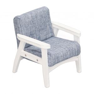 Fauteuil miniature echelle 1/12, accoudoir blanc, bleu, gris vif, canape simple, maison de poupee, jouets pour decoration - Neuf