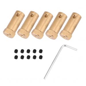 Lot de 5 connecteurs de moteur hexagonaux en laiton de haute qualite, 30 mm, 6 mm/7 mm/8 mm/6 mm - Neuf