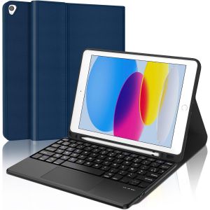 Kalanka-Clavier Pour Ipad 9 Ème - Coque Clavier Pour Ipad 10,2 Pouces (9ème 2021 / 8ème 2020 / 7ème 2019), Trackpad Multi-Touch, Azerty - Neuf