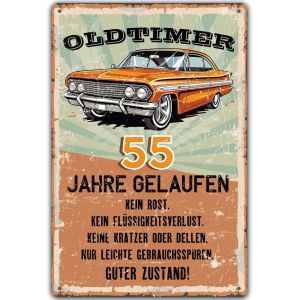 Kalanka-Plaque En Tôle Avec Inscription « 55 Ans » - Cadeau Pour Homme De 55 Ans - Plaque Humoristique - Décoration D'anniversaire Amusante - Vintage - 20 X 30 Cm - Neuf