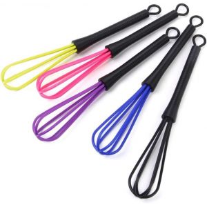 5 Pièces En Plastique Fouet Ballon Salon De Coiffure De Coiffure Cheveux Couleur Crème Colorant Fouet De Cuisine Oeuf Mélangeur Outil Pour Le Mélange En Fouettant Battre Et - Neuf