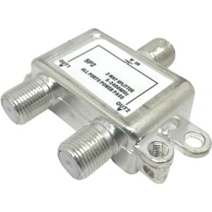 PATABIT Partiteur, Répartiteur, Splitter Antenne TV terrestre et satellite 2 sorties | Pour Fiche Type F - Neuf