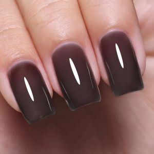 Transparent Vernis Semi Permanent, Transparent Noir Vernis Gel Uv Semi Permanent Jelly French Gel&eacute;e Gel Nail Polish Printemps Et&eacute; Uv Led Soak Off 10ml - Neuf