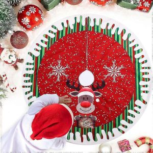 Tapis de sapin de No&euml;l rouge de 78 cm pour les f&ecirc;tes de fin d'ann&eacute;e - Neuf